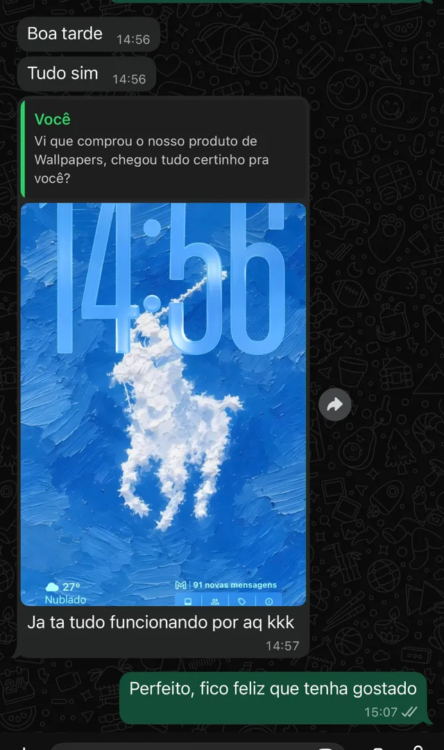 Conversa real com cliente do IMPASTO PAPER 3