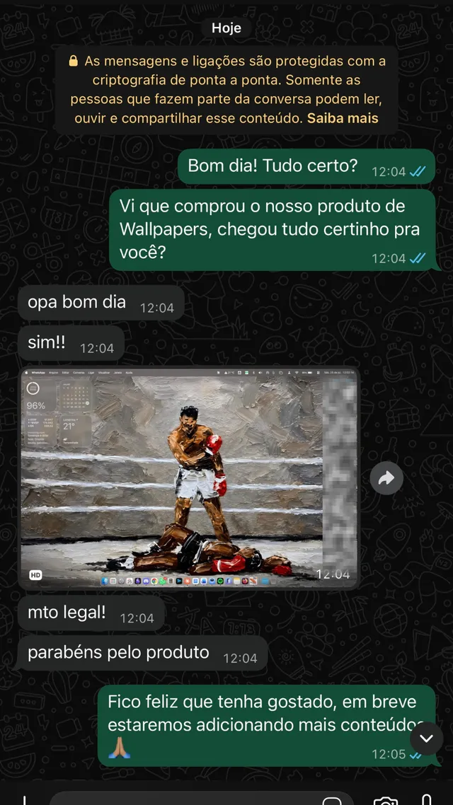 Conversa real com cliente do IMPASTO PAPER 1